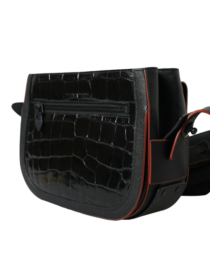 Crocodile Leather Camera Bag