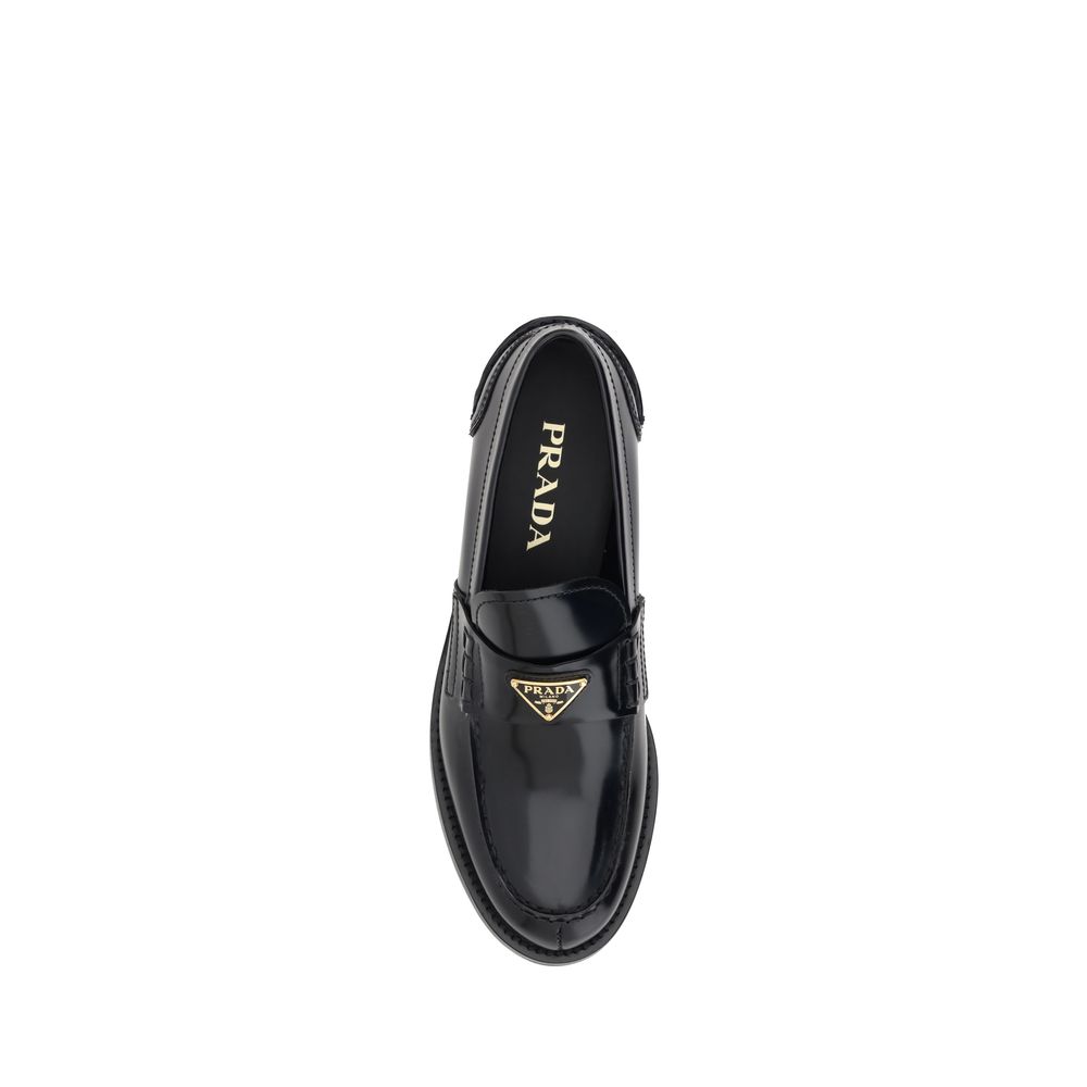 Brushed Leather Loafers
